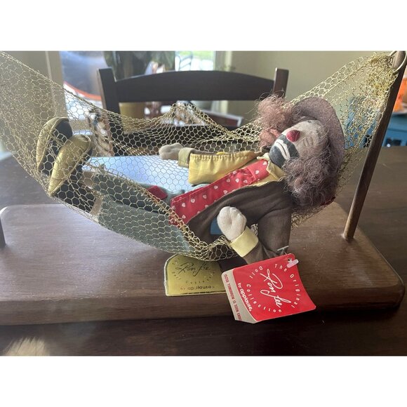 Ron Lee Clown Tomorrow Is Soon Enough Napping Clown Hammock Vintage Applause - Picture 5 of 11